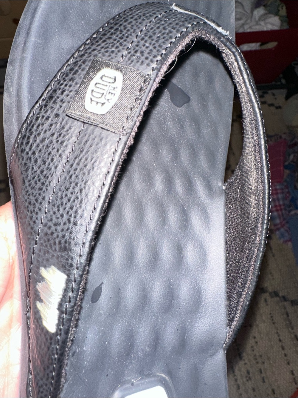 Hey Dude W8 black flip flop - Picture 7 of 8